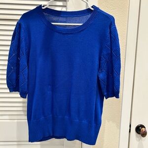 Amazon Women's Blue Crew Neck Sweater